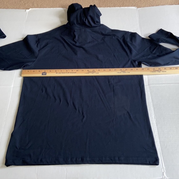 Denim and Flowers Dabbing Santa mens large hoodie navy blue - Picture 4 of 4